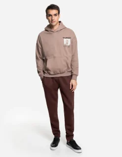 Chapter Joggingbroek - Relaxed fit - donkerbruin Clearance