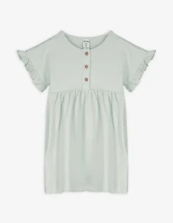 Dopodopo mini Jurk - Gekreukte look - lichtgroen Outlet