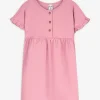 Dopodopo mini Jurk - Gekreukte look - roze Outlet