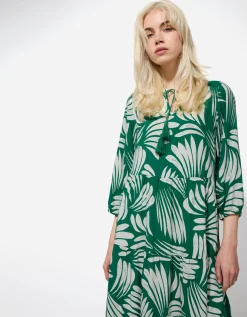 Ever Me Jurk - Motief all-over - donkergroen Discount