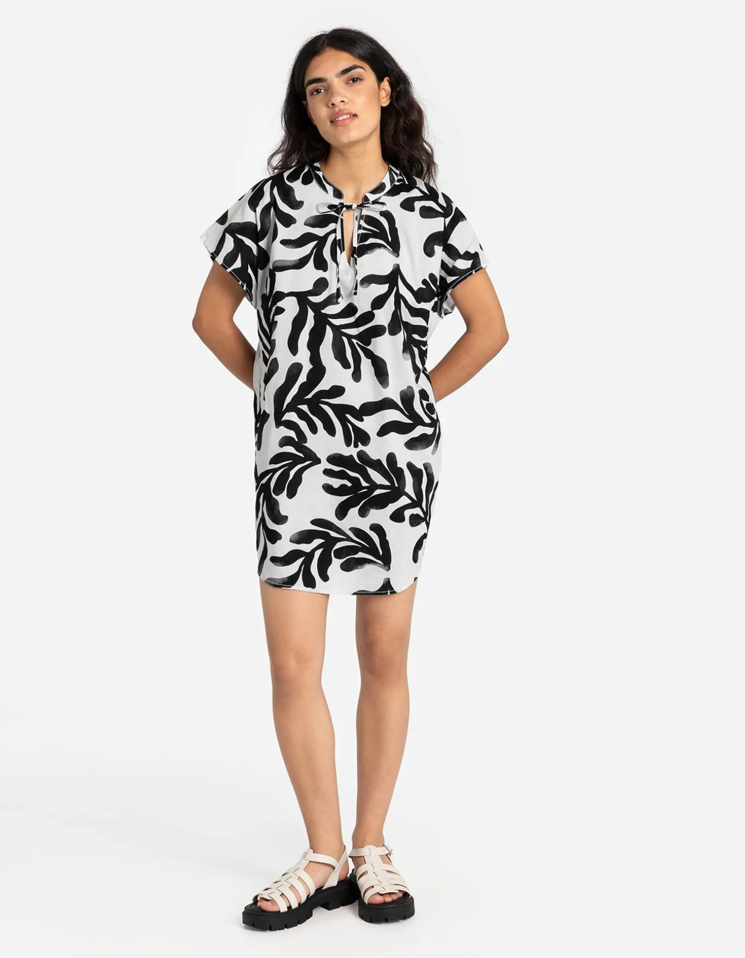 Ever Me Jurk - Oversized schouders - wit Online