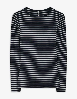 Ever Me Longsleeve - Geribde structuur - donkerblauw Hot