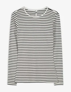 Ever Me Longsleeve - Geribde structuur - wit Online