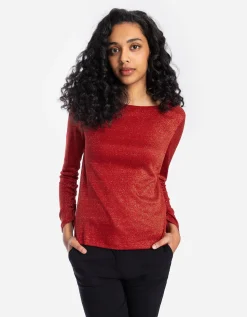 Ever Me Longsleeve - Lurex - rood Sale