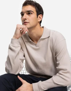 Jean Pascale Longsleeve - Overhemd kraag - beige Discount