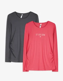 Ever Me Longsleeve - Zwangerschapskleding rood Hot