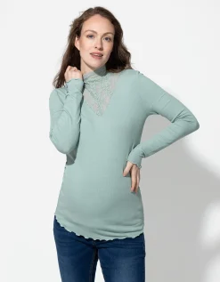 ever me MUM Longsleeve - Zwangerschapskleding - groen Clearance