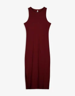 Ever Me Midi-jurk - Zijsplit - donkerrood Discount