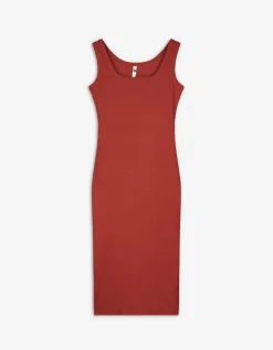Ever Me Midi-jurk - Zijsplit - rood Best