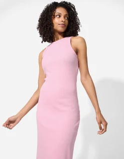 Ever Me Midi-jurk - Zijsplit - roze New