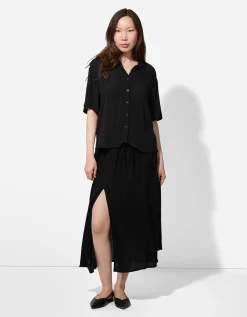 Ever Me Midirok - Zijsplit - zwart Clearance
