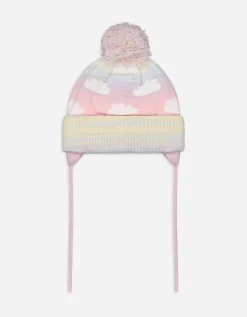 Dopodopo mini Muts met pompon - fleecevoering - roze Best