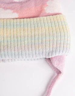 Dopodopo mini Muts met pompon - fleecevoering - roze Best