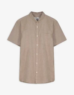 Jean Pascale Overhemd - Gem&ecirc;leerd - beige Sale