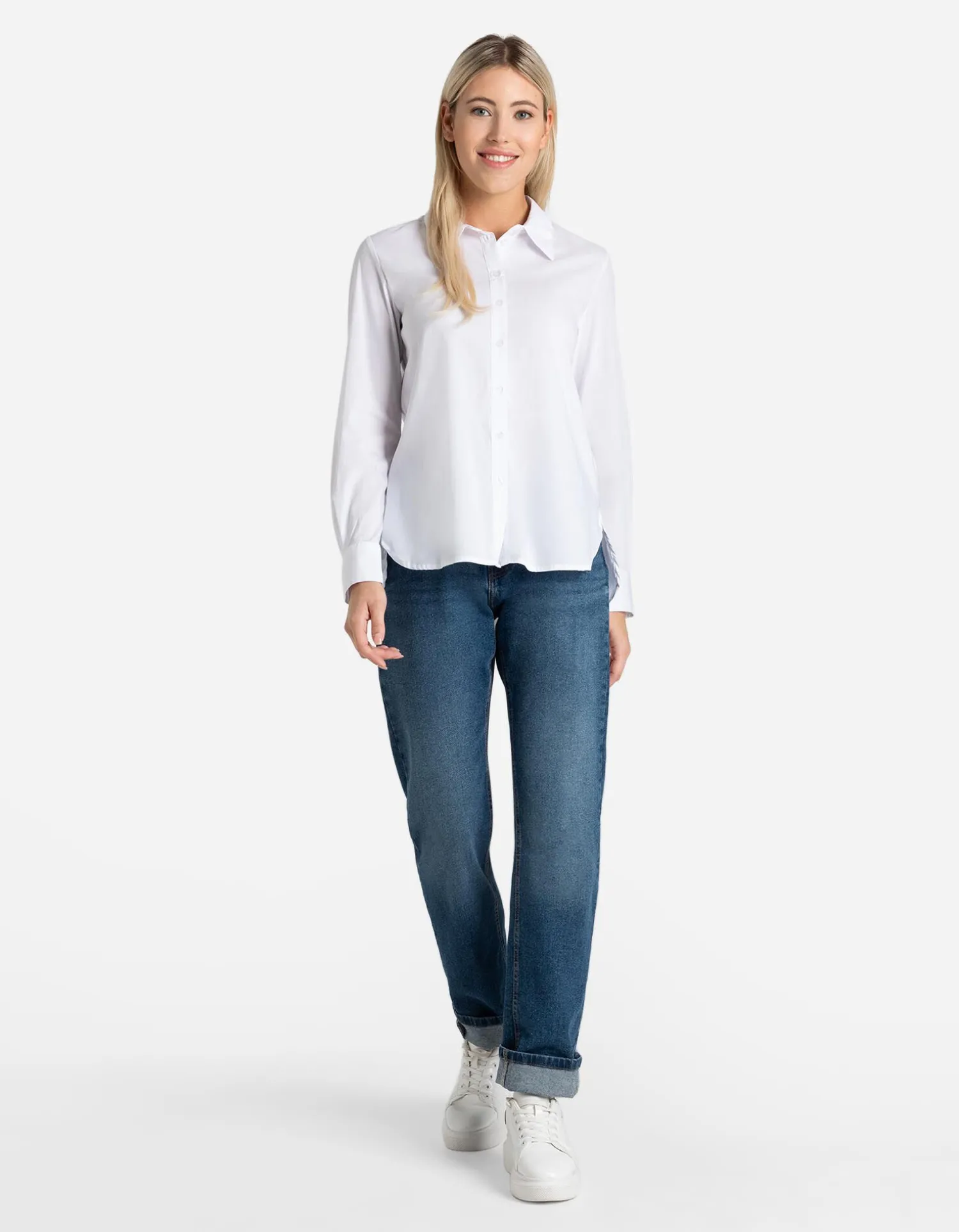 Ever Me Overhemdblouse - Langer achterpand - wit Best