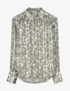 Page One Overhemdblouse - Print all-over - donkergroen Outlet