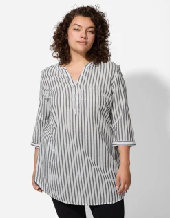 Maxi Blue Overhemdblouse - Strepen - zwart Clearance