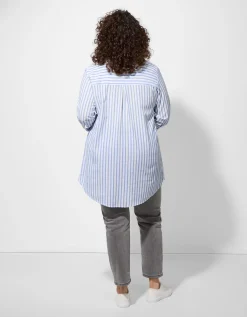 Maxi Blue Overhemdblouse - Strepen - donkerblauw Clearance