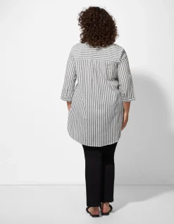 Maxi Blue Overhemdblouse - Strepen - zwart Clearance