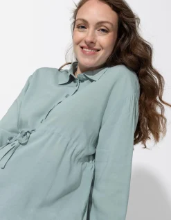 Ever Me Overhemdblouse - Zwangerschapskleding - groen Outlet