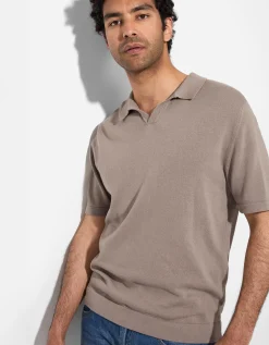 Jean Pascale Poloshirt - Breigoed - lichtbruin Discount