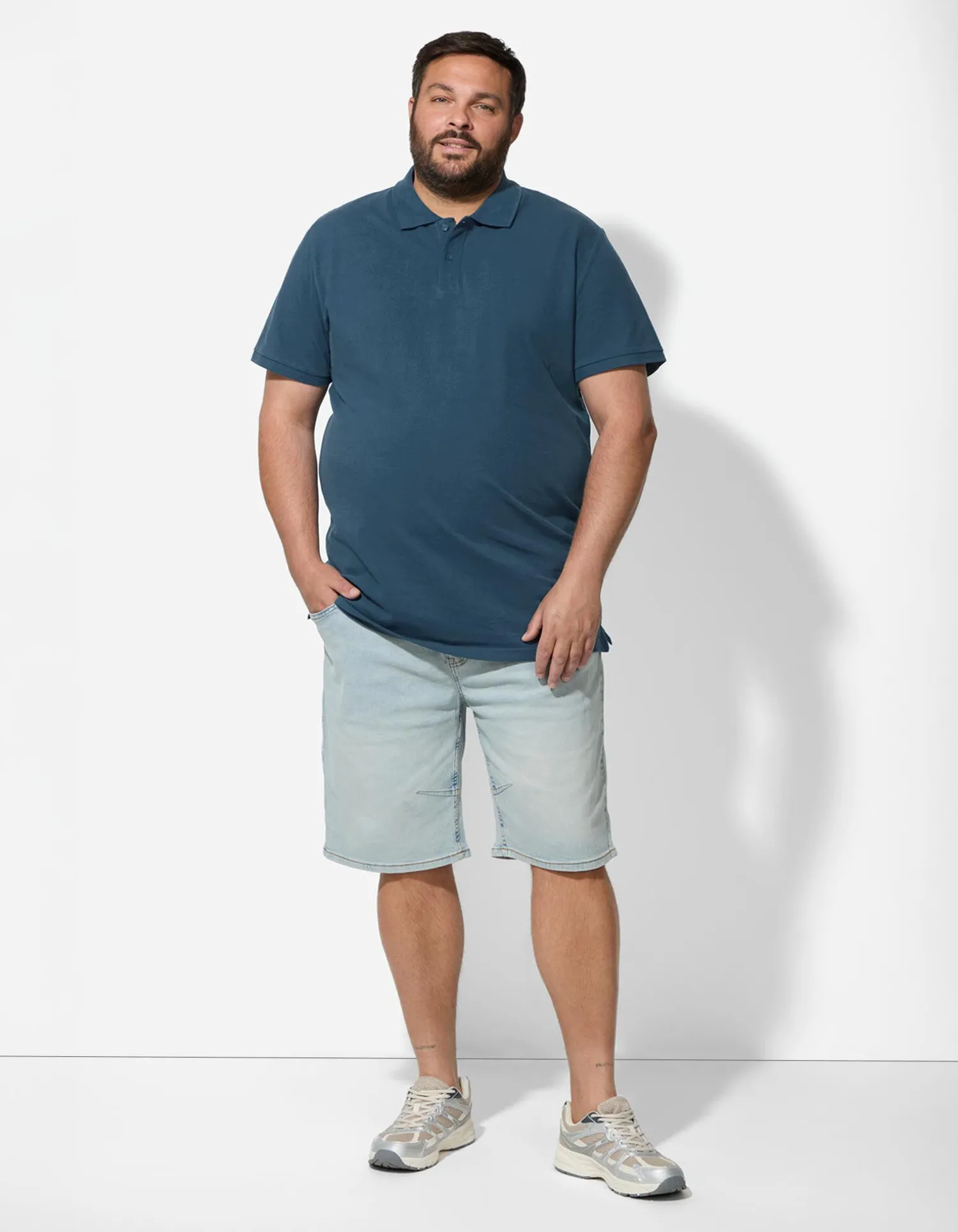 Jean Pascale Poloshirt - Effen - turkoois Fashion