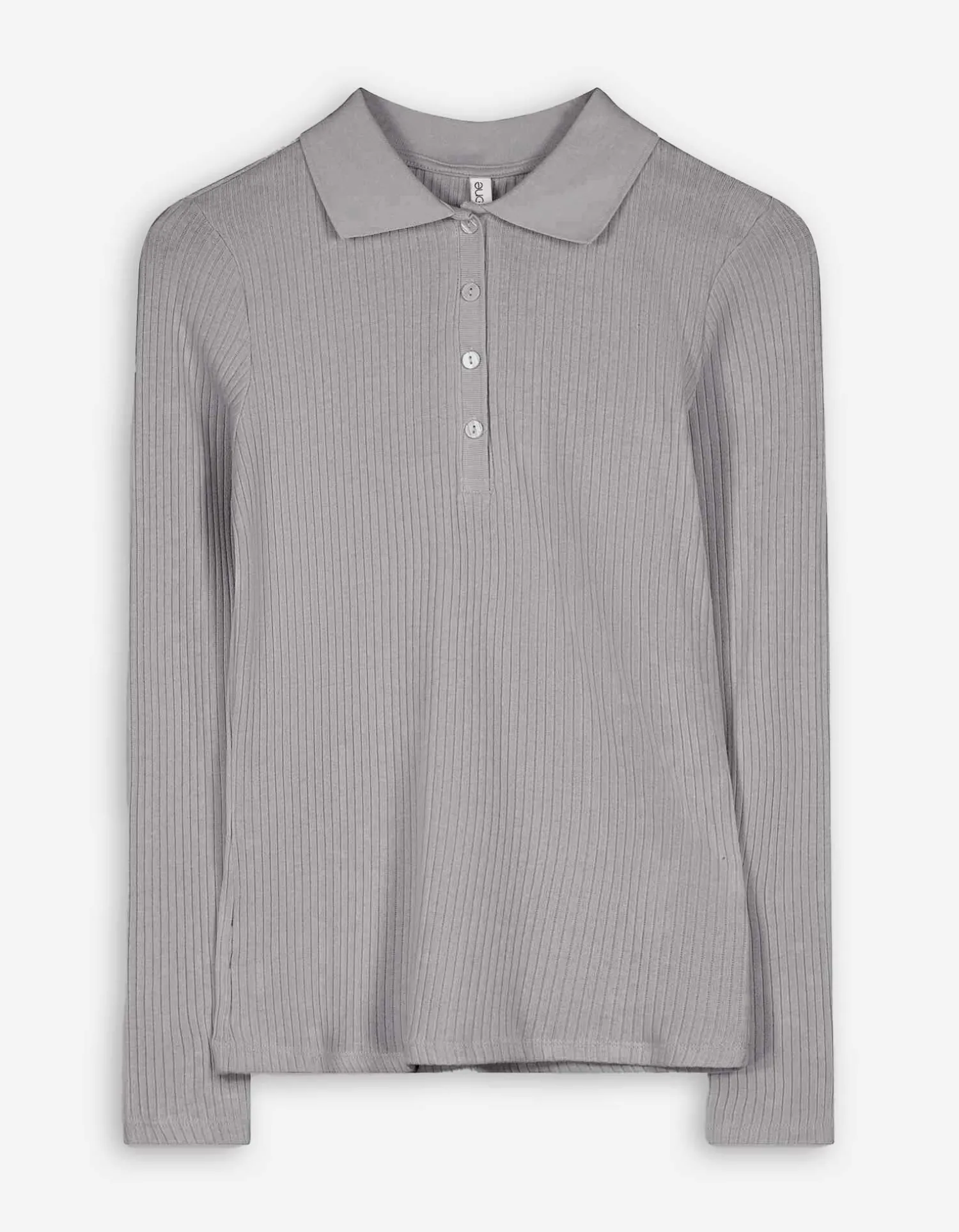 Page One Poloshirt - Geribde structuur - grijs Online