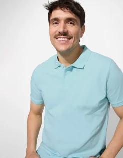 Jean Pascale Poloshirt - Knoopsluiting - turkoois Sale