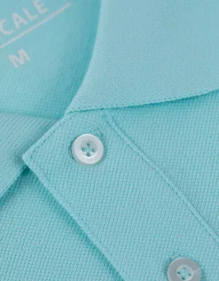 Jean Pascale Poloshirt - Knoopsluiting - turkoois Sale