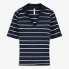 Page One Poloshirt - Strepen - donkerblauw New