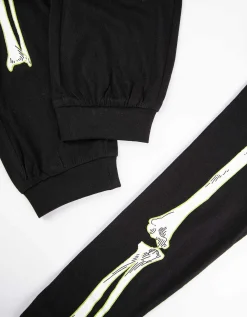 Dopodopo boys Pyjamaset bestaande uit shirt met lange mouwen en broek - Gloeit in het donker - zwart New