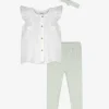 Dopodopo mini Set van shirt en legging - Print all-over - wit Best