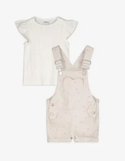 Dopodopo mini Set van T-shirt en broek - Keper - wit Clearance