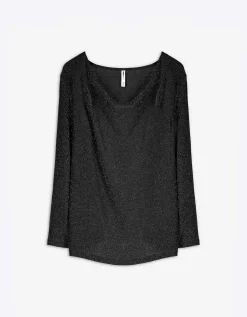 Maxi Blue Shirt - Elastische randen - zwart Best