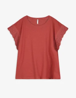 Maxi Blue Shirt - Katoen - donkerrood Clearance