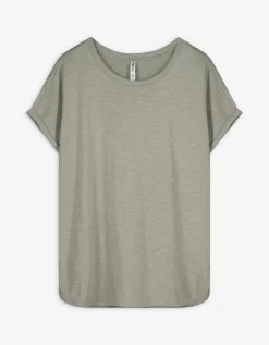 Maxi Blue Shirt - Zijsplit - lichtgroen Best