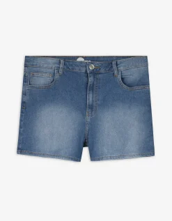 Ever Me Short - Hoge taille - blauw Sale