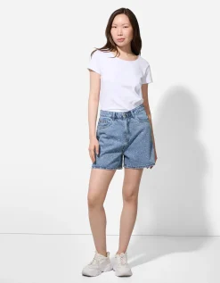 Page One Short - Hoge taille - blauw Discount