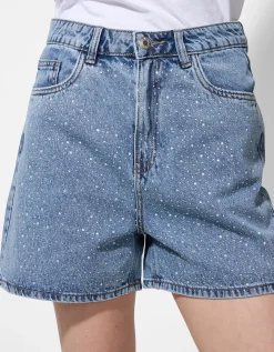 Page One Short - Hoge taille - blauw Discount