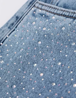 Page One Short - Hoge taille - blauw Discount