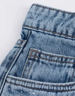 Page One Short - Hoge taille - blauw Discount