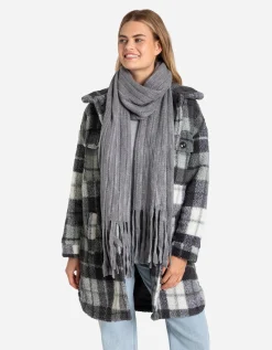 Accessories Sjaal - Franjes aan de zomen - grijs Best