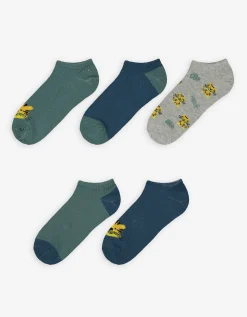boys Sneakersokken - Set van 5 groen Fashion