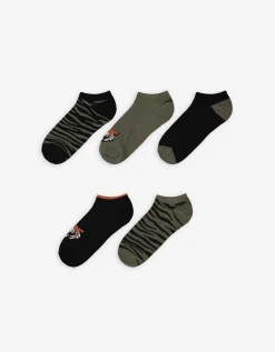 boys Sneakersokken - Set van 5 zwart Fashion