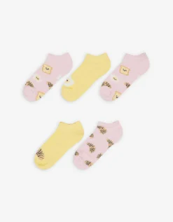 Girls Sneakersokken - Set van 5 pink Outlet