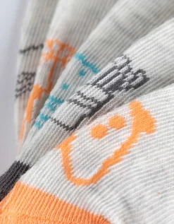 boys Sneakersokken - Set van 5 grijs Outlet
