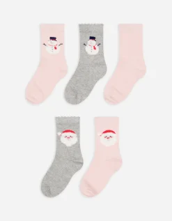 Girls Sokken - Set van 5 roze Sale