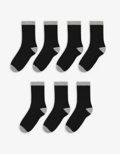 Girls Sokken - Set van 7 zwart Clearance