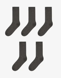 men Sokken - Set van 5 - donkergrijs Outlet
