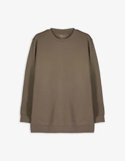 Jean Pascale Sweatshirt - Effen - lichtbruin Sale